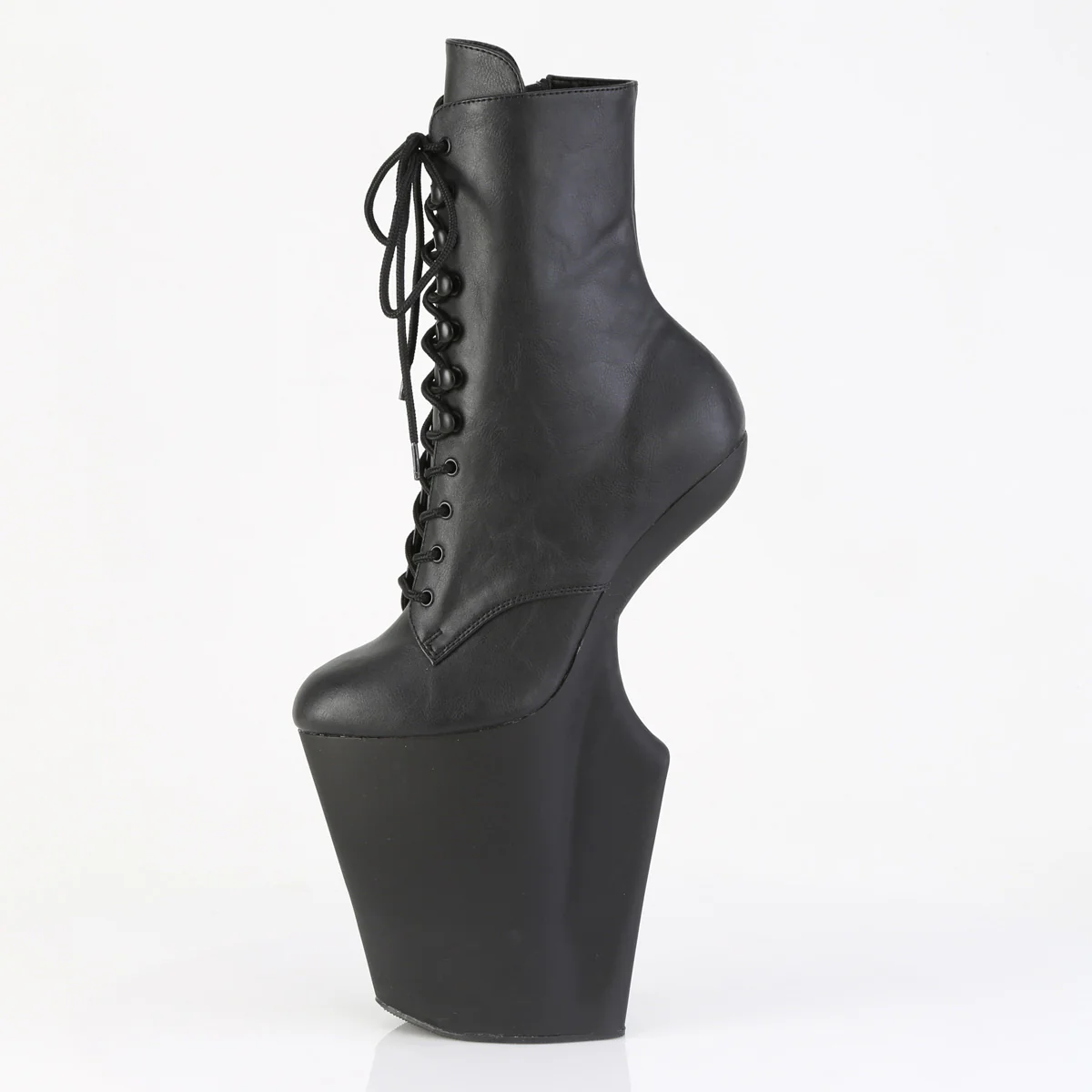 Black 10 Inch Exotic Dancing Ankle Boots - Pleaser WORSHIP-1020 - Image 3