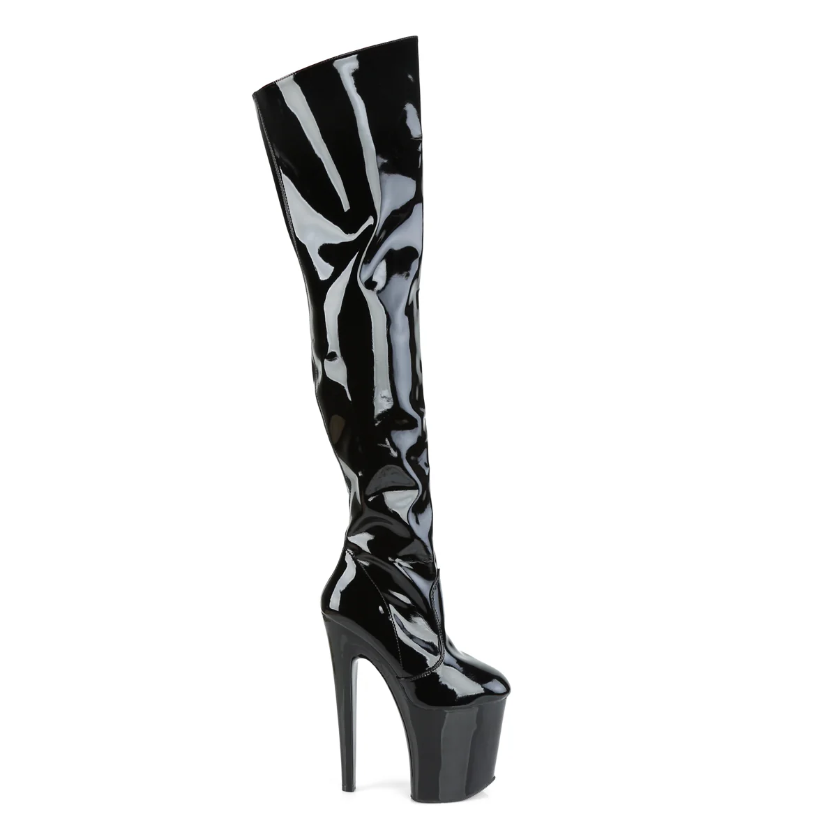 Black 8 Inch Exotic Dancing Thigh Highs - Pleaser XTREME-3010 - Image 5