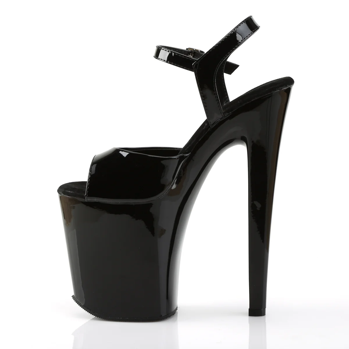 Black 8 Inch Pole Dancer Platform Shoes - Pleaser XTREME-809 - Image 3