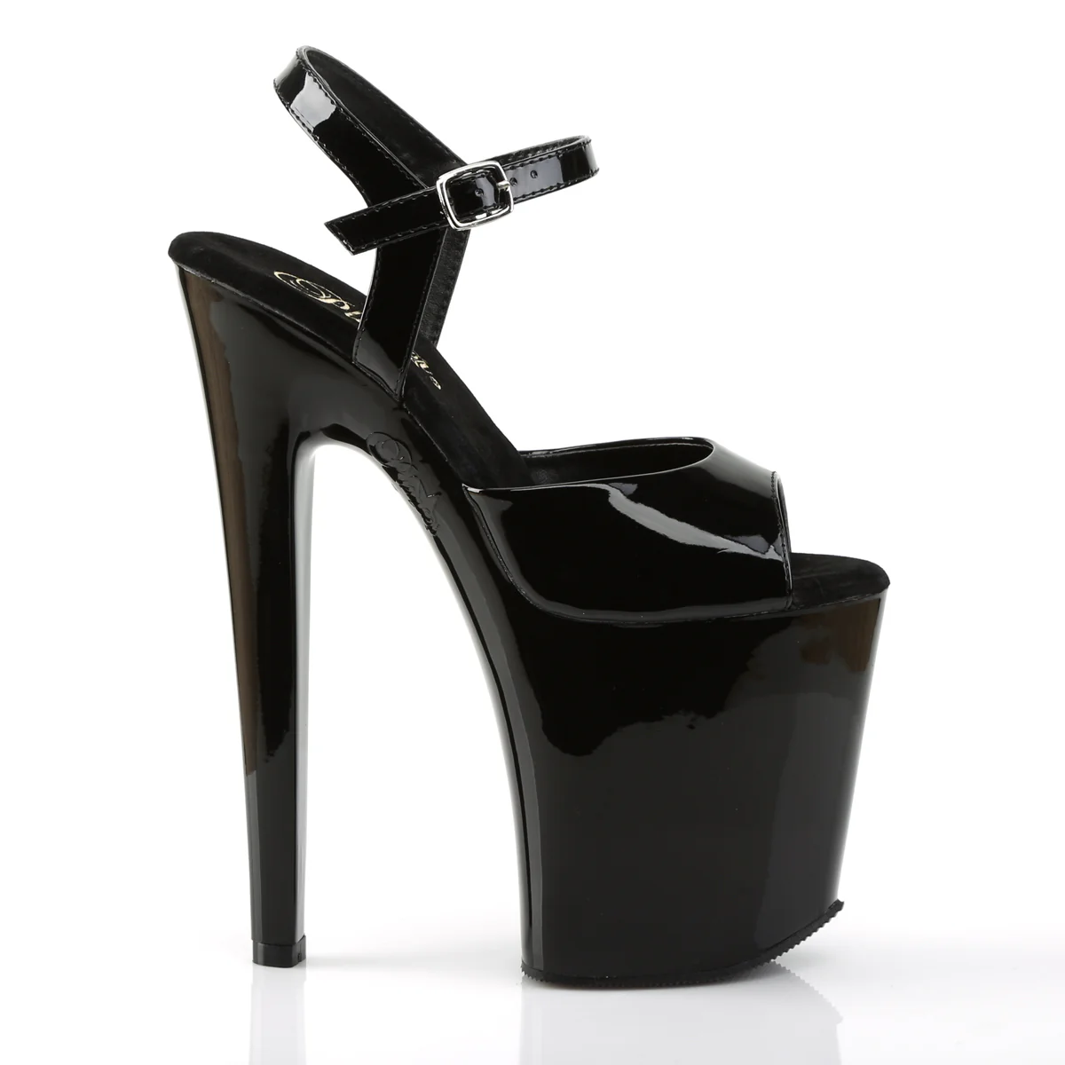 Black 8 Inch Pole Dancer Platform Shoes - Pleaser XTREME-809 - Image 5