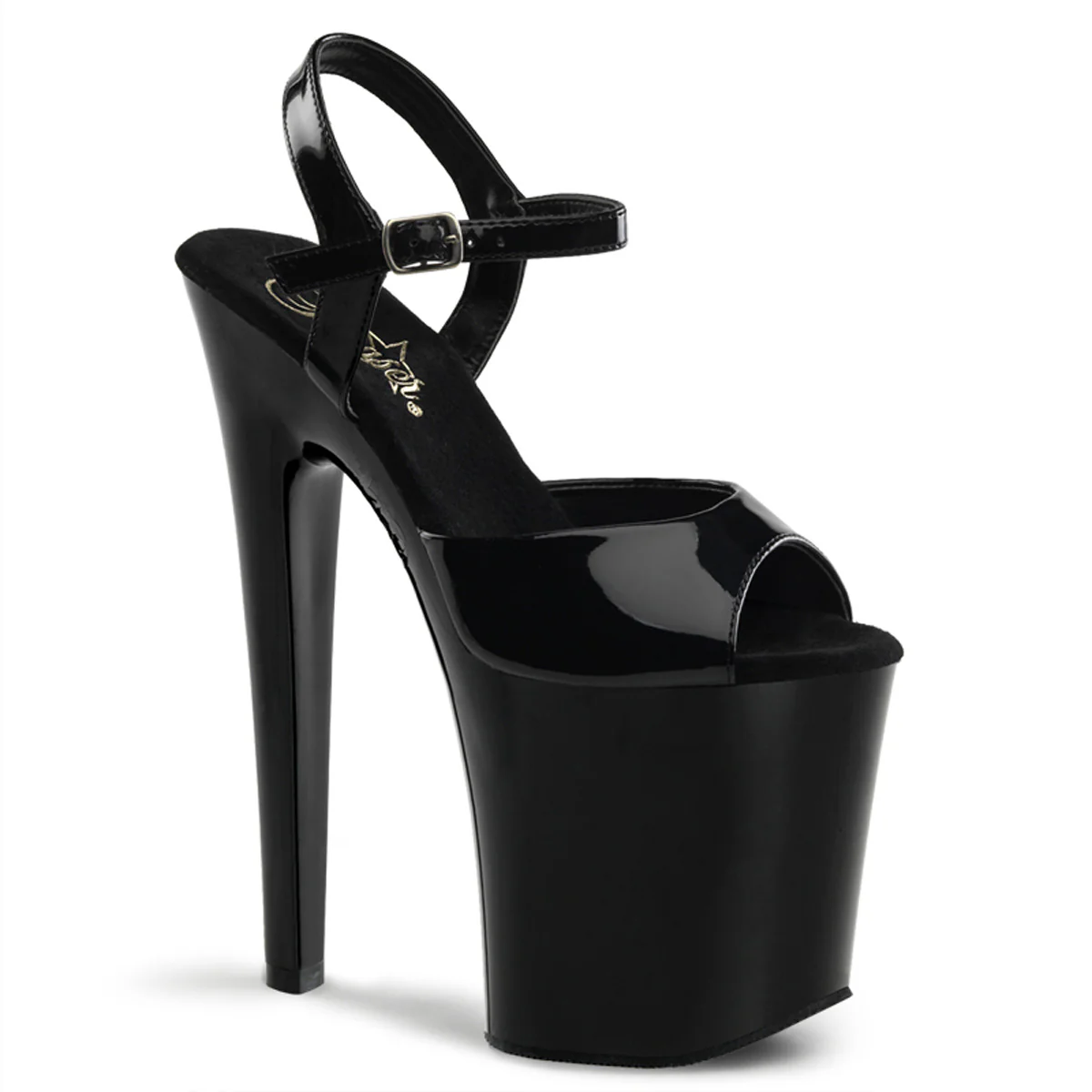 Black 8 Inch Pole Dancer Platform Shoes - Pleaser XTREME-809 - Image 6