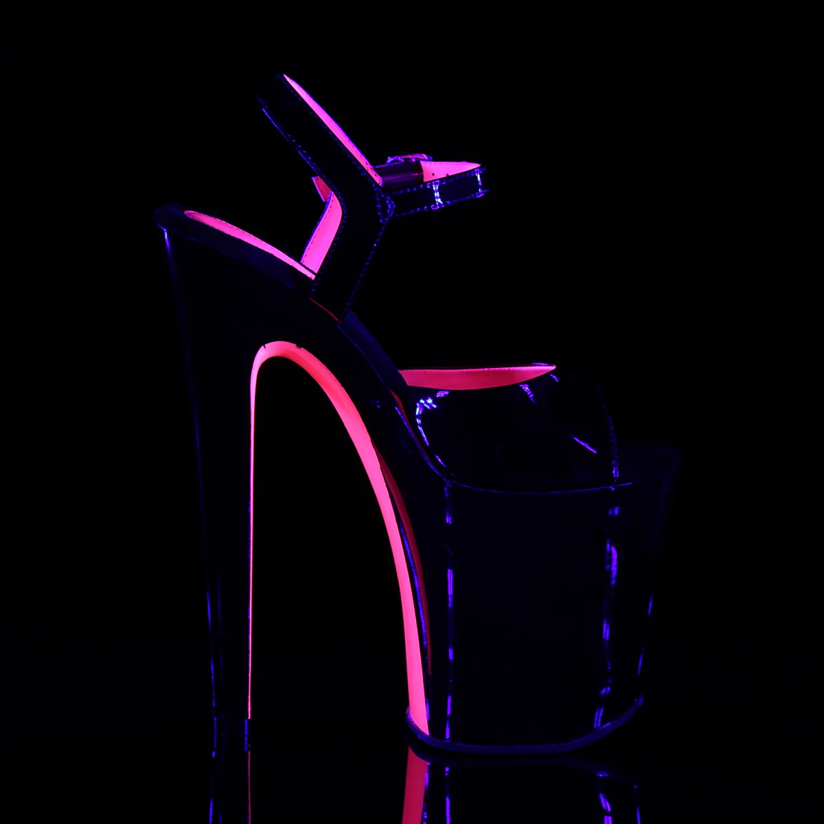 Black 8 Inch Pole Dancer Platform Shoes - Pleaser XTREME-809TT - Image 5