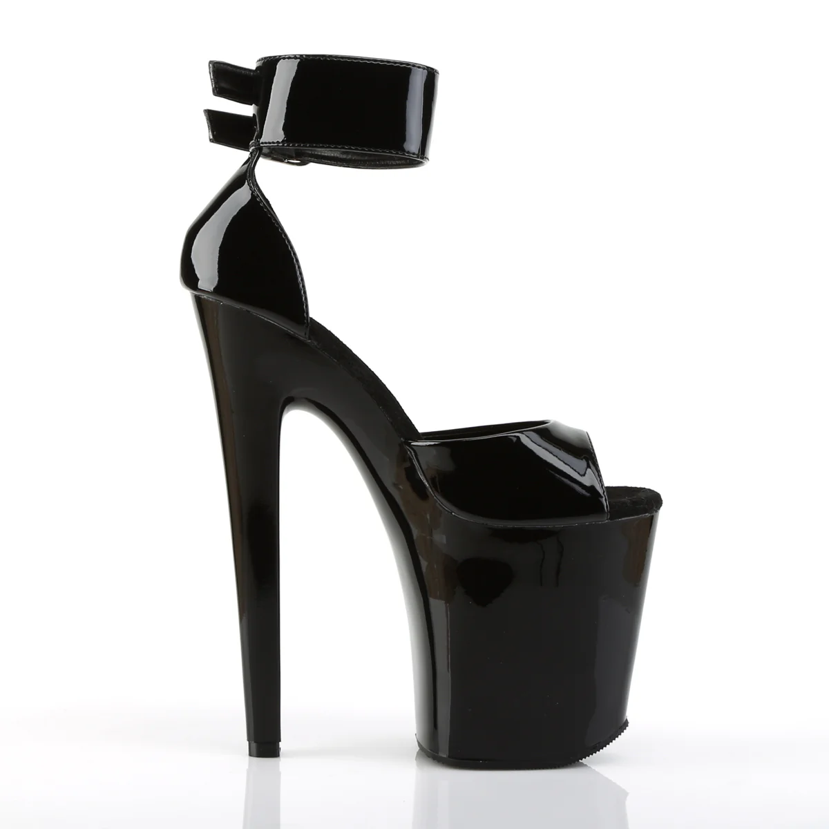 Black 8 Inch Fetish Pole Platform Shoes -  Pleaser XTREME-875 - Image 5