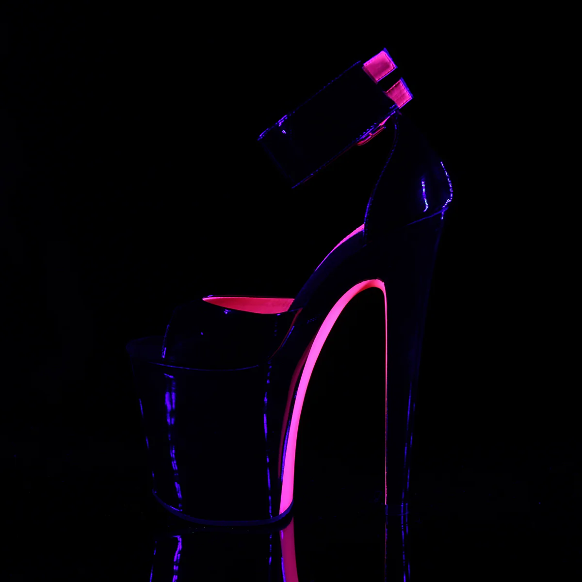 Black 8 Inch Exotic Dancing Platform Shoes - Pleaser XTREME-875TT - Image 3